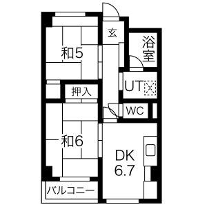 3DK 間取り図