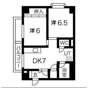2DK 間取り図
