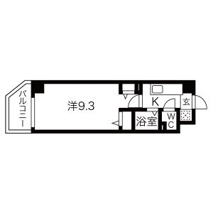 1K 間取り図
