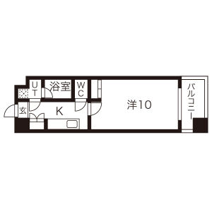 1K 間取り図