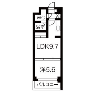 1LDK 間取り図