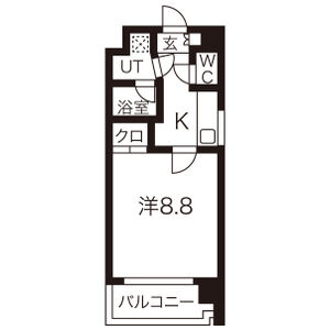1K 間取り図