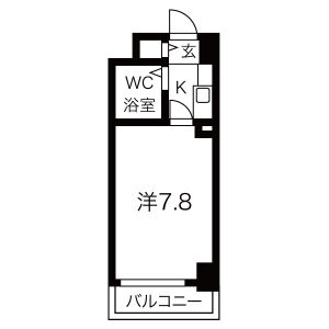 1K 間取り図