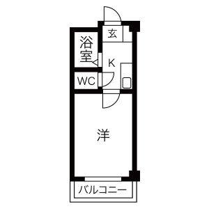 1K 間取り図