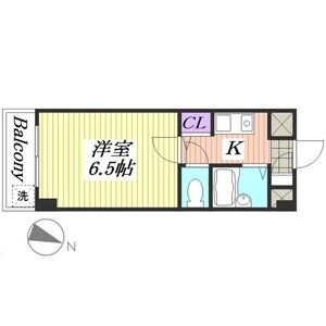 1K 間取り図