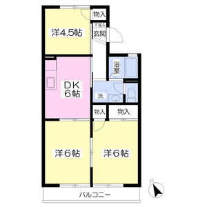 3DK 間取り図