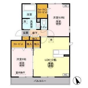 2LDK 間取り図