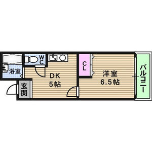 1DK 間取り図
