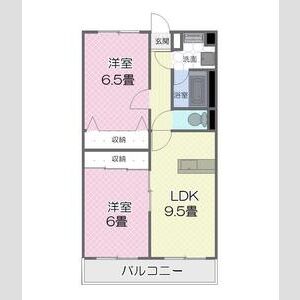 2LDK 間取り図