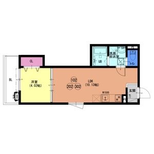 1LDK 間取り図