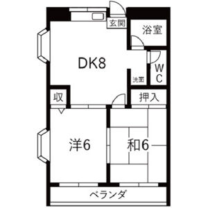 2DK 間取り図