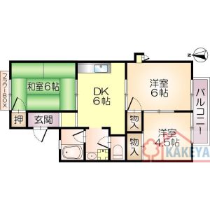 3DK 間取り図