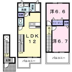 2LDK 間取り図