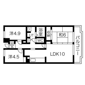 3LDK 間取り図