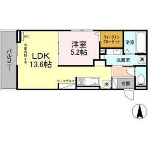 1LDK 間取り図