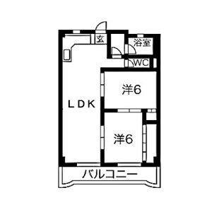 2LDK 間取り図