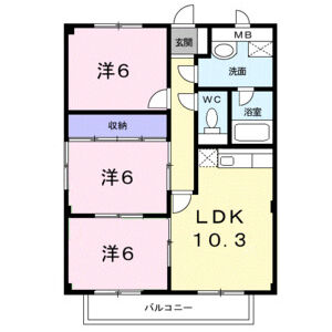 3LDK 間取り図