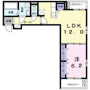 1LDK 間取り図