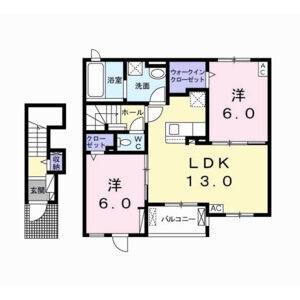 2LDK 間取り図