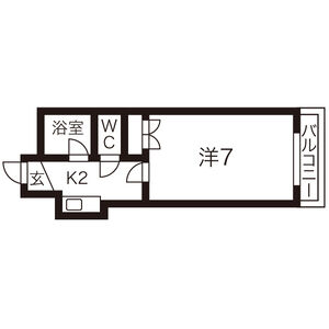 1K 間取り図
