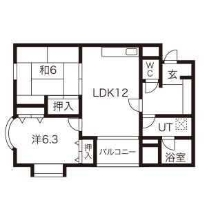 2LDK 間取り図