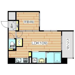 1LDK 間取り図