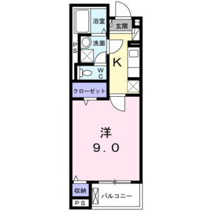 1K 間取り図