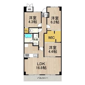 3LDK 間取り図