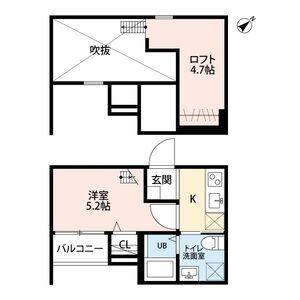 1K 間取り図