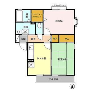 2DK 間取り図
