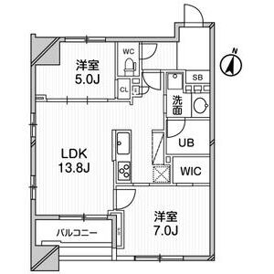 2LDK 間取り図