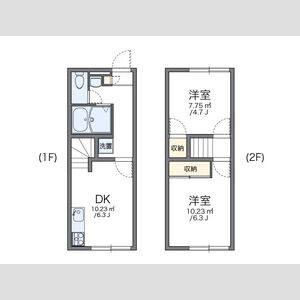 2DK 間取り図