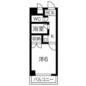 1K 間取り図