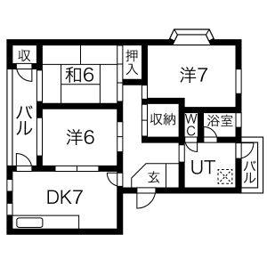 3DK 間取り図