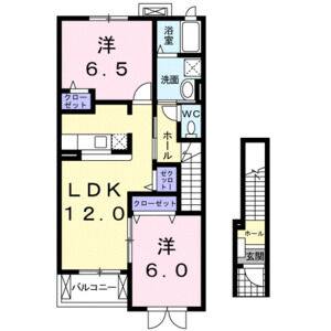 2LDK 間取り図