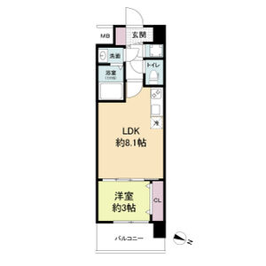 1LDK 間取り図
