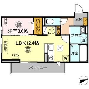 1LDK 間取り図