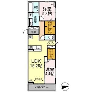 2LDK 間取り図