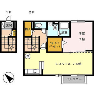 1LDK 間取り図