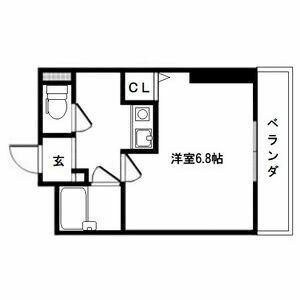1K 間取り図