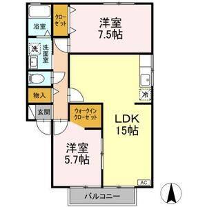 2LDK 間取り図