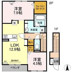 2LDK 間取り図