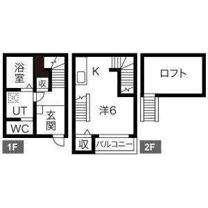 1K 間取り図