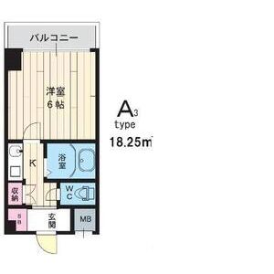 1K 間取り図
