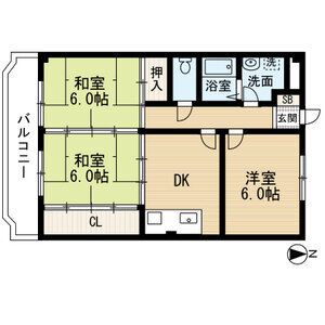 3DK 間取り図