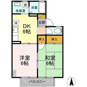 2DK 間取り図