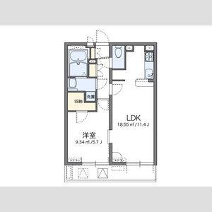 1LDK 間取り図