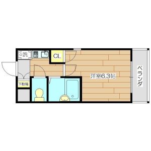 1K 間取り図
