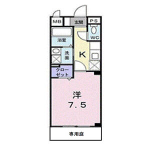 1K 間取り図