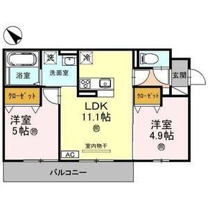 2LDK 間取り図